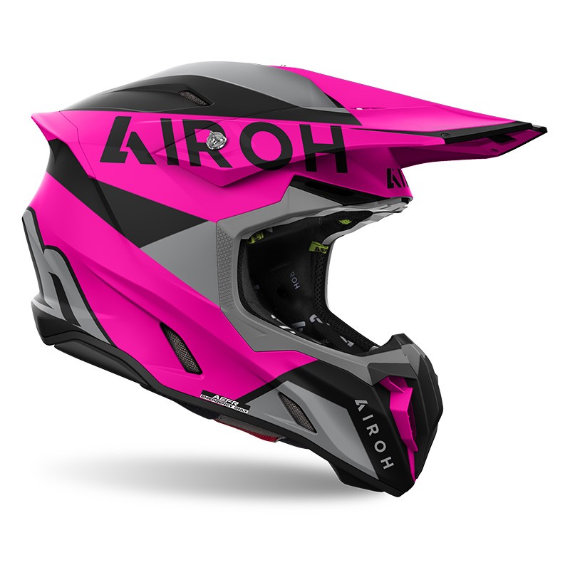 Casco donna moto cross Airoh Twist 3 KING ROSA PINK enduro motard off road helmet casque