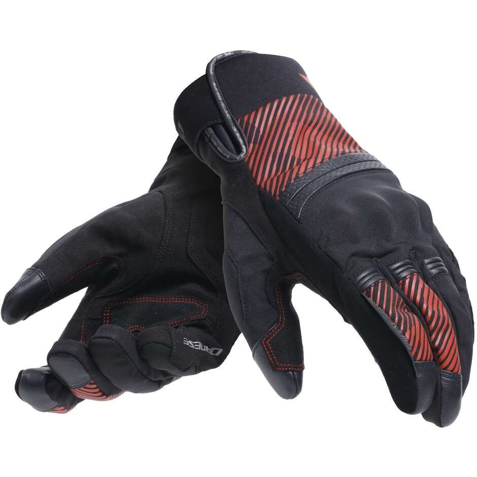 Guanti Dainese FULMINE D-DRY Black Red gloves Winter Inverno Impermeabili