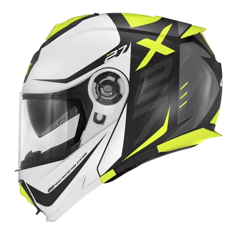Casco modulare Givi X27 Dimension WHITE BLACK YELLOW helmet casque
