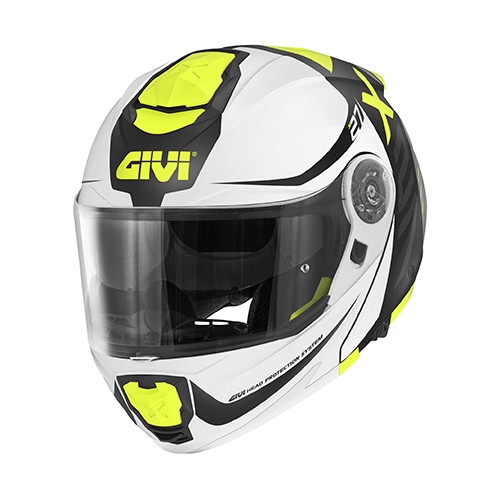 Casco modulare Givi X27 HX27 Dimension BIANCO NERO GIALLO WHITE BLACK YELLOW helmet casque