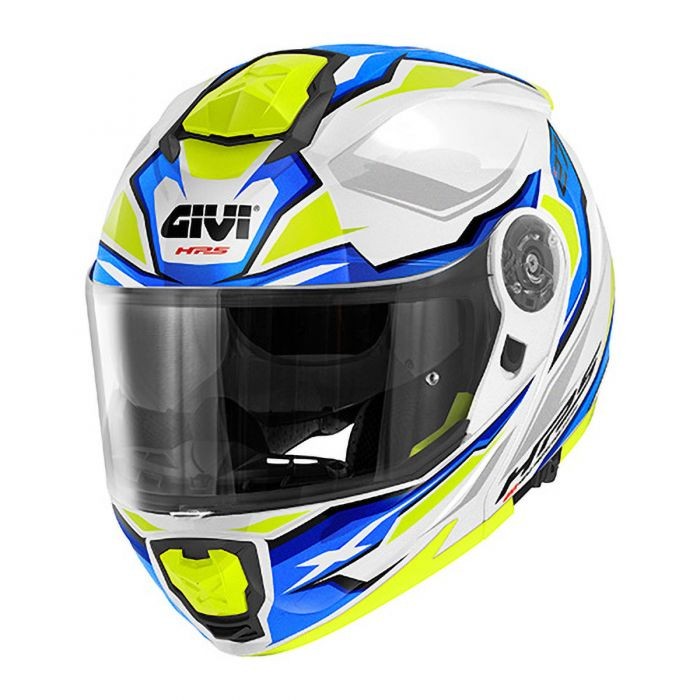 Casco modulare Givi X27 HX27 Sector BIANCO BLU GIALLO WHITE YELLOW helmet casque