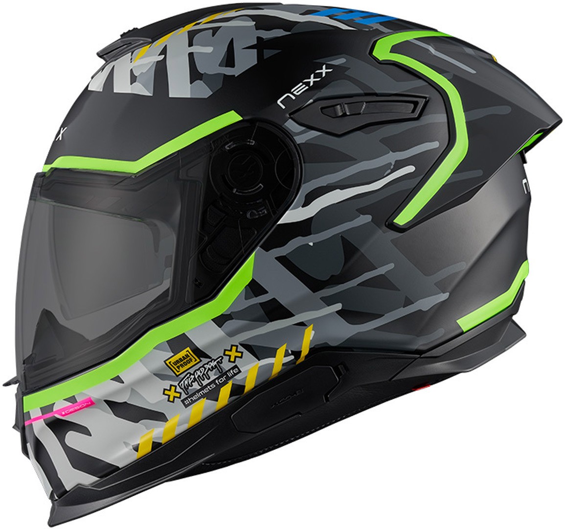 Casco integrale NEXX Y.100R URBANGRAM BLACK MAT helmet casque