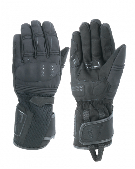 Guanti Oj Hideaway Man nero gloves moto winter