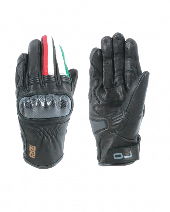 Guanti Oj Fighter 1.8 Italia Man nero gloves moto leather