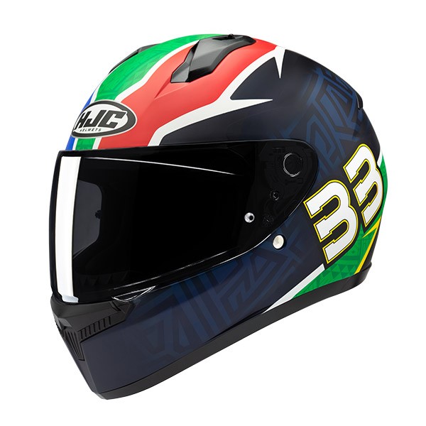 Casco integrale Hjc C10 BB33 GREEN RED helmet casque