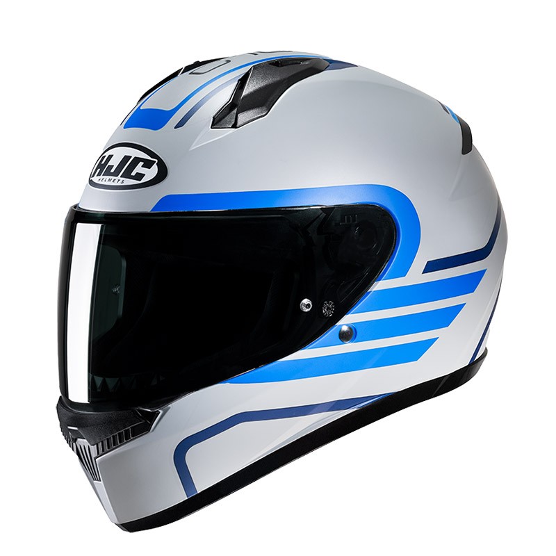 Casco integrale moto Hjc C10 LITO MC2 GREY BLU MC2SF helmet casque