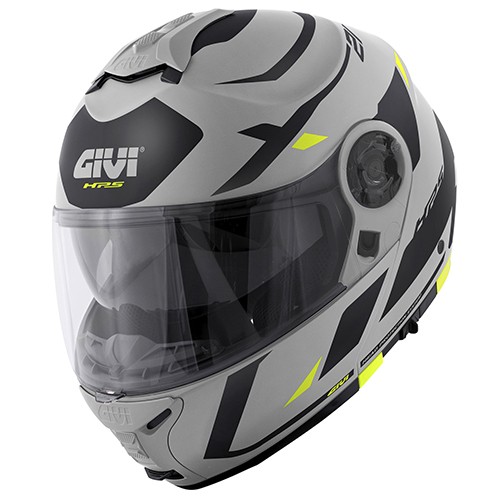 Casco modulare apribile moto Givi X21 EVO grigio nero giallo grey black yellow flip up helmet casque
