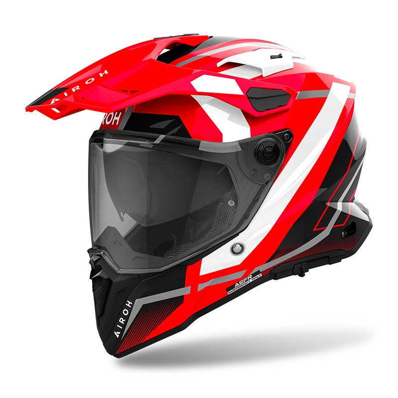 Casco Airoh Commander 2 MAVICK ROSSO RED matt integrale moto on off adventure enduro motard helmet casque