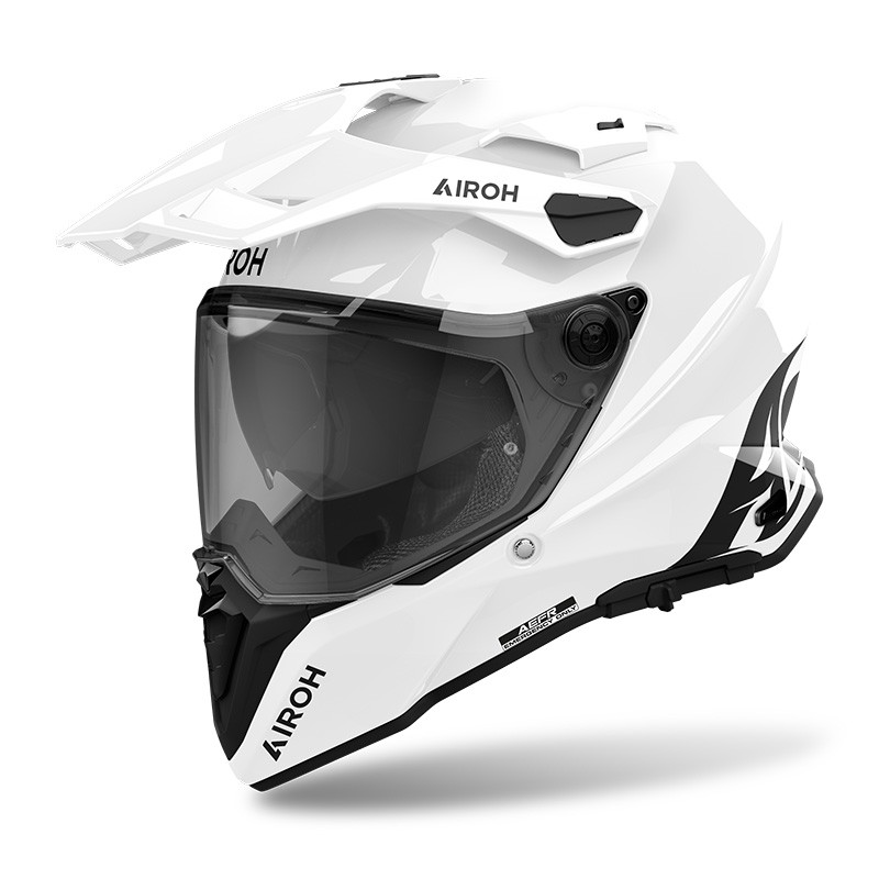 Casco Airoh Commander 2 BIANCO WHITE integrale moto on off adventure enduro motard helmet casque