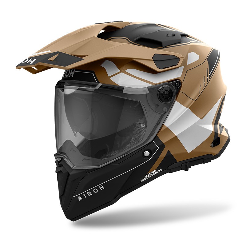 Casco Airoh Commander 2 REVEAL SABBIA OPACO SAND MATT integrale moto on off adventure enduro motard helmet casque