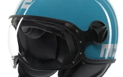 Casco Momo Design FGTR CLASSIC E2206 CANDY SKY BLUE WHITE helmet casque