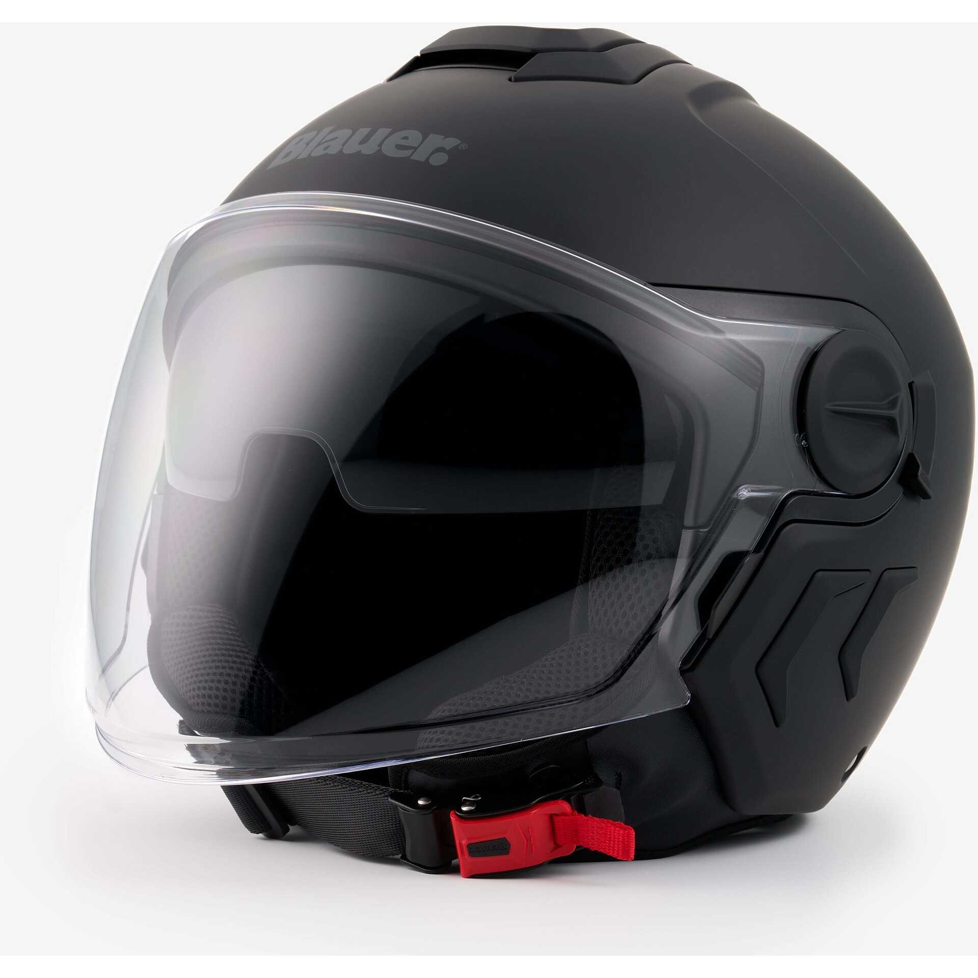 Casco jet moto scooter BLAUER DJ-01 NERO OPACO BLACK MATT helmet casque