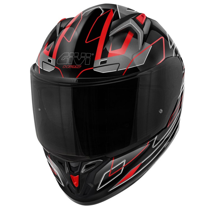 Casco integrale moto Givi 50.9 ASSAULT nero titanio ROSSO black RED Helmet casque