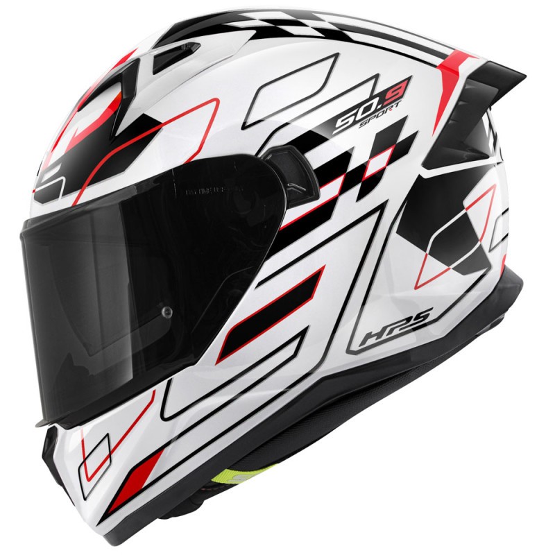 Casco integrale Givi 50.9 ASSAULT WHITE BLACK RED helmet casque