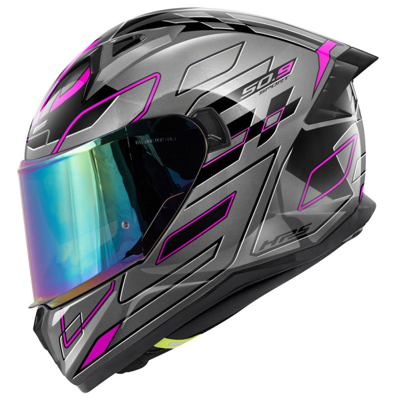Casco integrale Givi 50.9 ASSAULT TITANIO BLACK PINK helmet casque