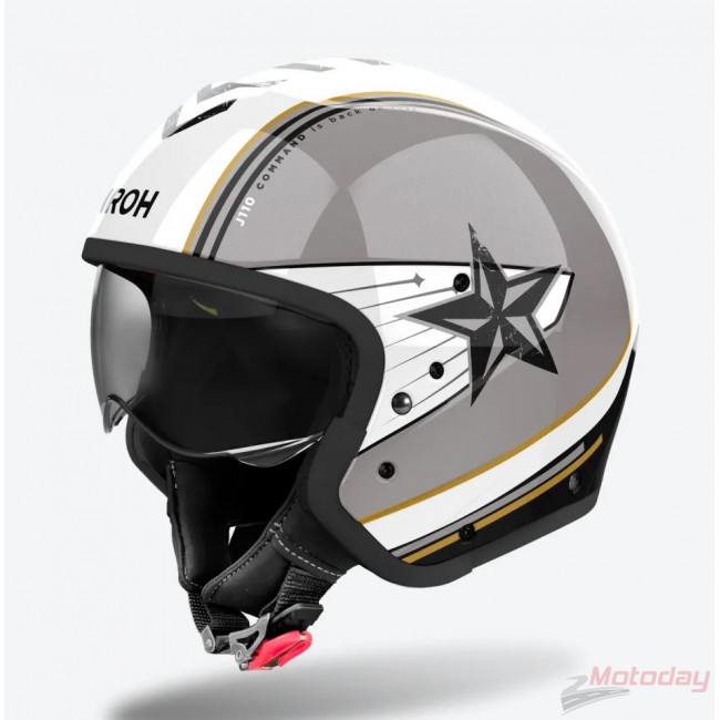 Casco modulare Airoh J110 command gold glitter helmet