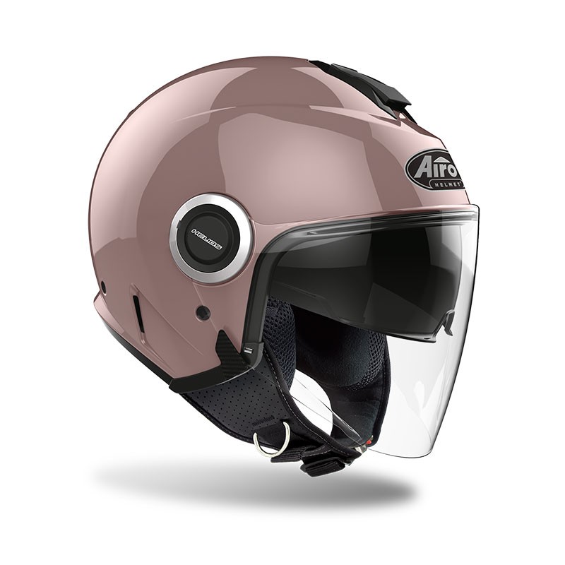 Casco Airoh Helios mettallic rose casque helmet