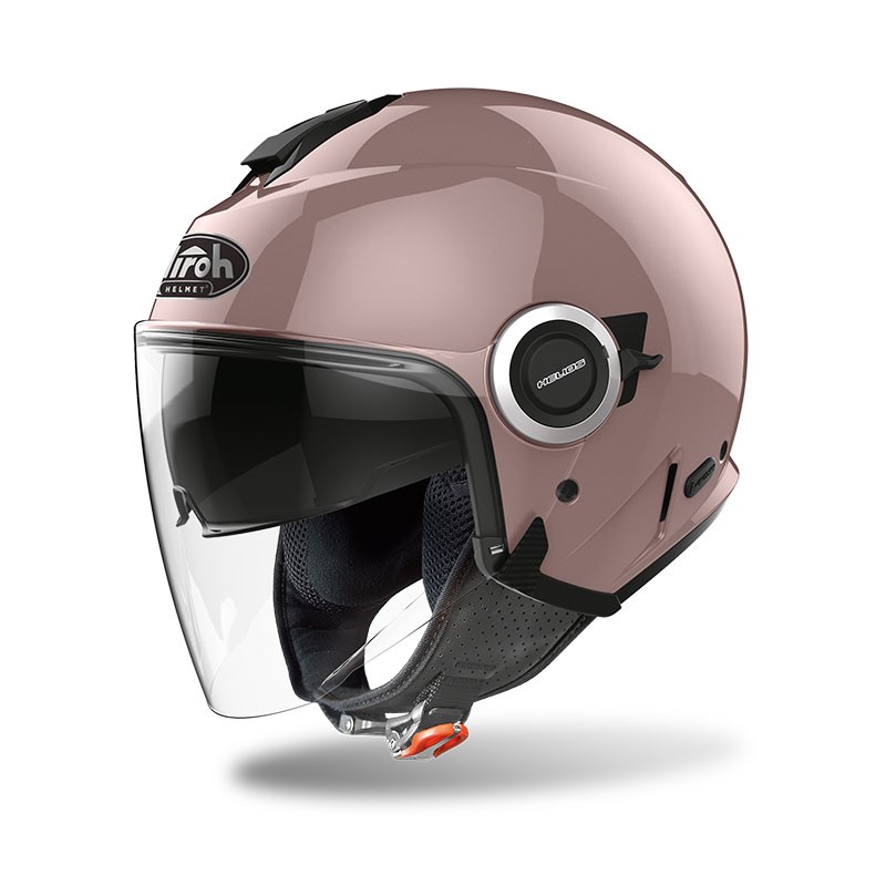 Casco Airoh Helios mettallic rose casque helmet