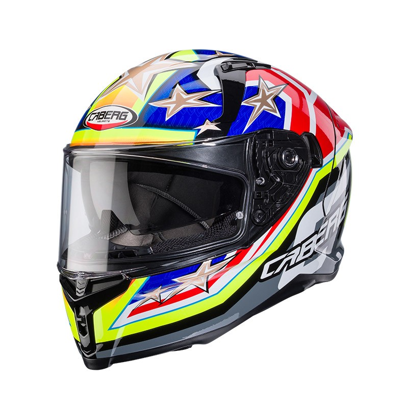 Casco integrale Caberg Avalon X Track yellow red blue helmet casque