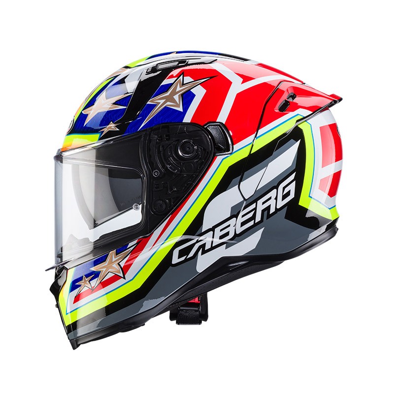 Casco integrale Caberg Avalon X Track yellow red blue helmet casque
