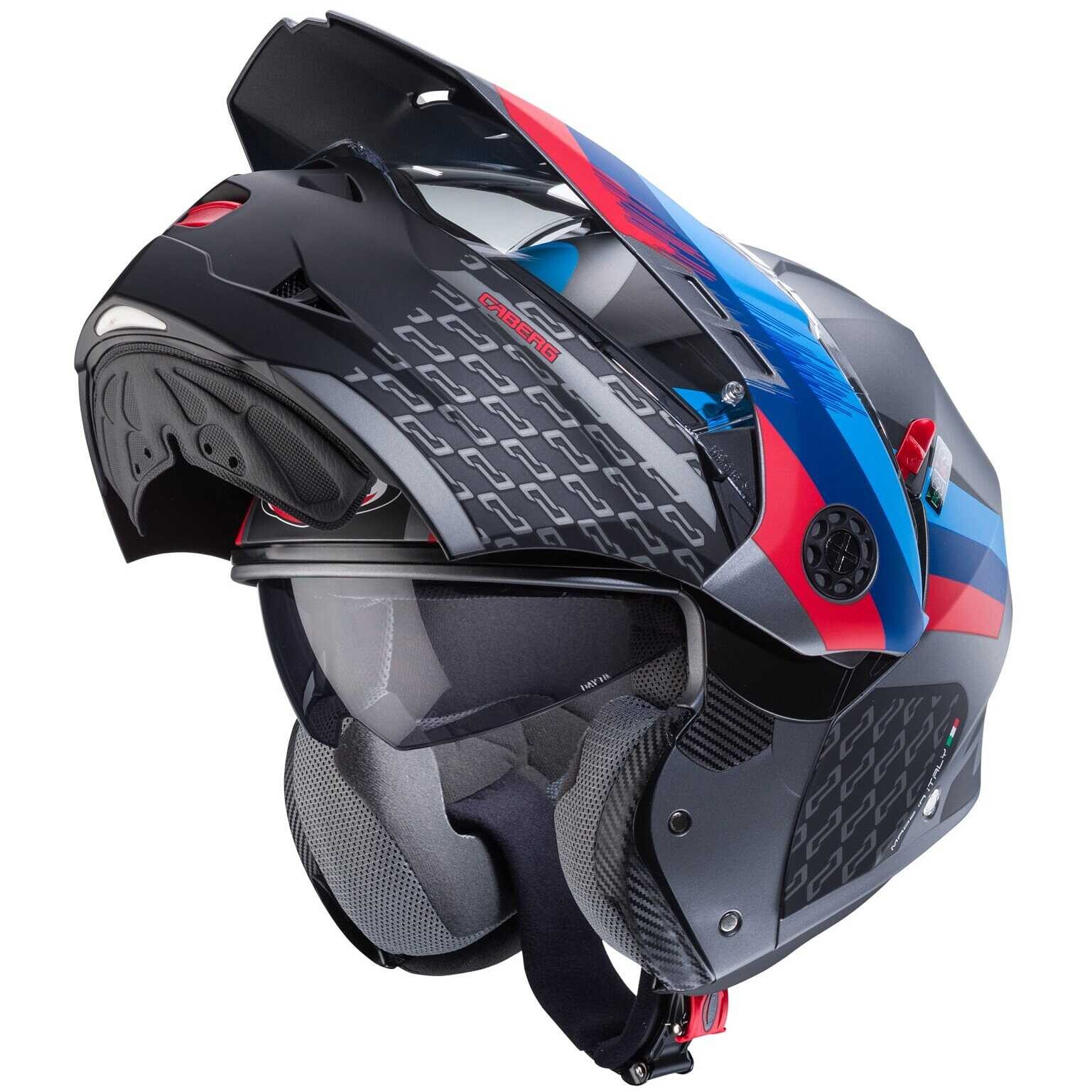 Casco modulare adventure Caberg Tourmax X Sarabe matt gunmeal grigio nero bmw helmet casque