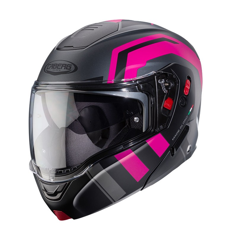 Casco modulare Caberg Horus-X Road Antracite opaco fuscia nero helmet casque