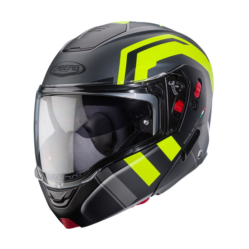 Casco modulare Caberg Horus-X Road Antracite opaco giallo fluo nero helmet casque