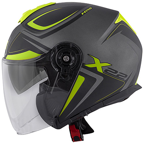 Casco jet Givi HX22 Hyper matt black GREY YELLOW helmet casque - immagine 5