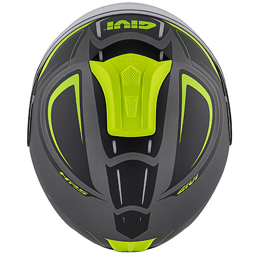Casco jet Givi HX22 Hyper matt black GREY YELLOW helmet casque - immagine 3