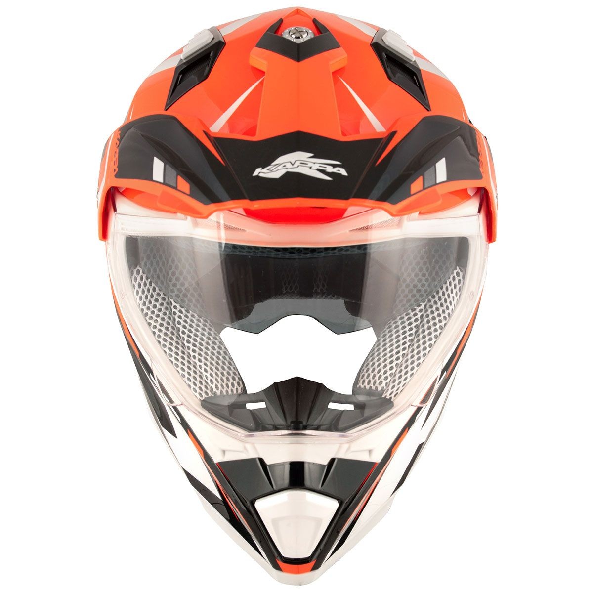Casco Kappa Kv30 evo grayer gloss orange black helmet