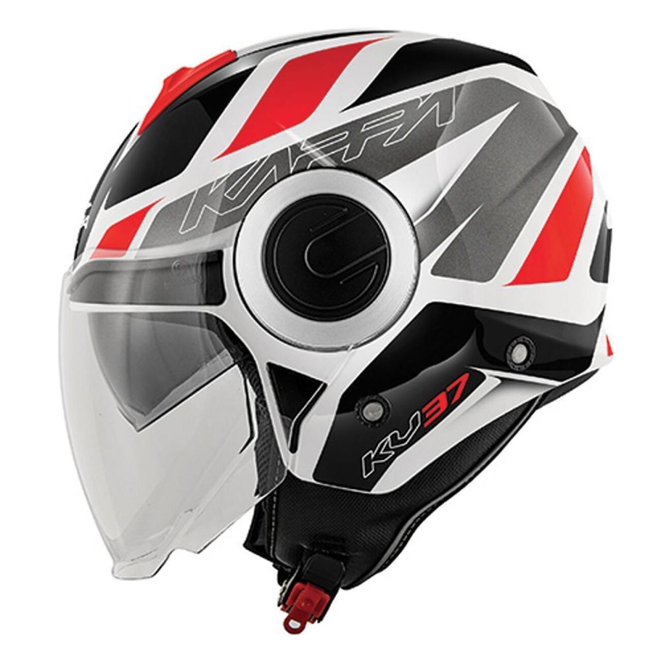 Casco Kappa Kv37 Oregon Zone ready white titanium red helmet