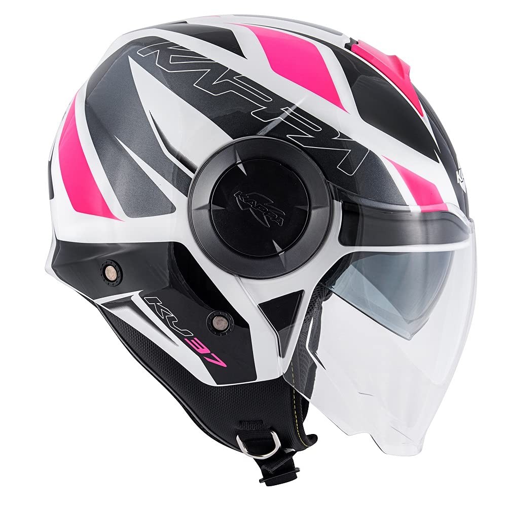 Casco Kappa Kv37 Oregon Zone ready white titanium fucsia helmet