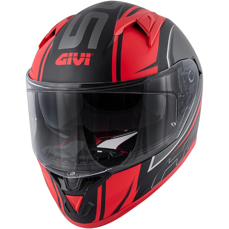 Casco integrale Givi 50.6 Stoccarda blades matt black red helmet casque