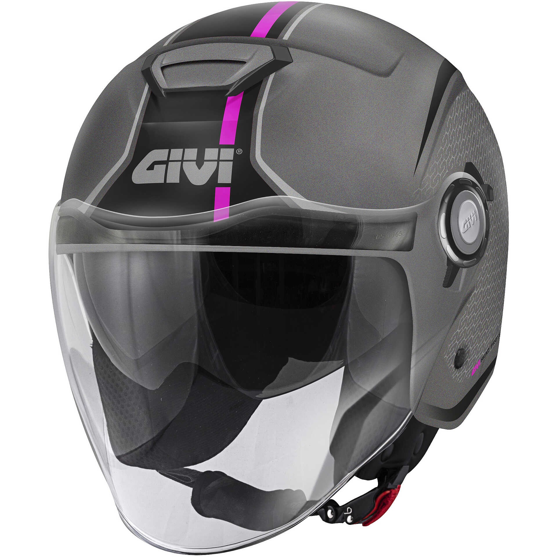 Casco Givi 12.5 Touch matt titanium pink helmet casque