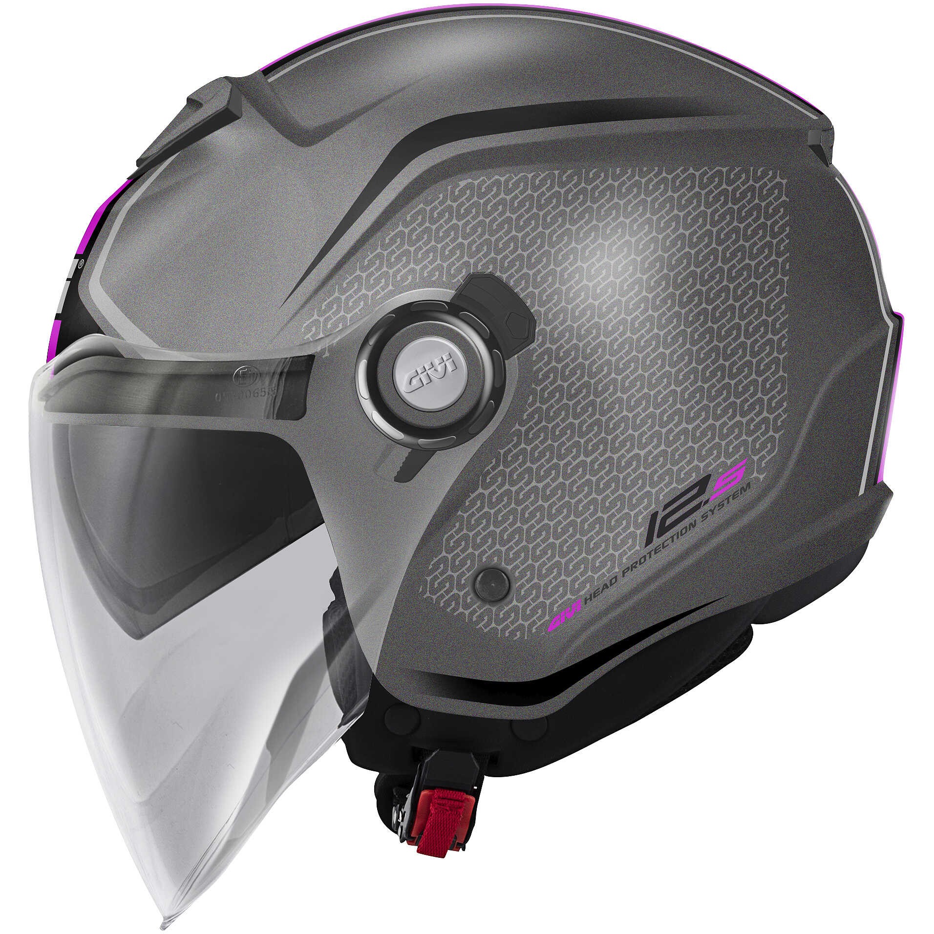 Casco Givi 12.5 matt titanium pink helmet casque