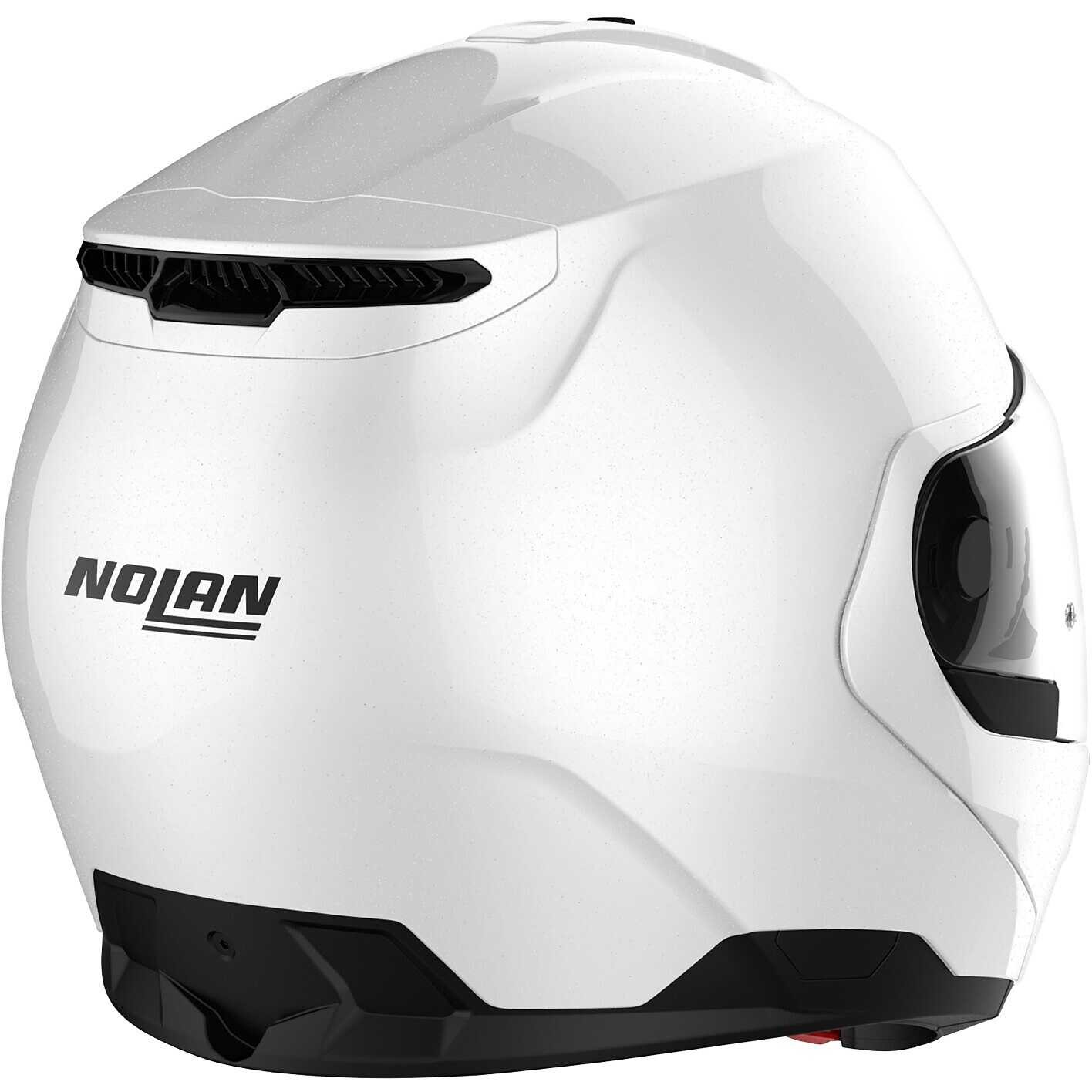 Casco modulare Nolan N100-6 Classic metal white helmet casque