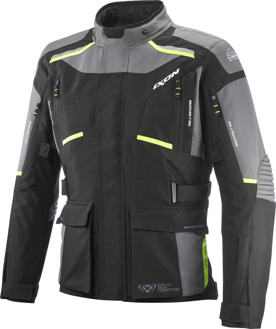 Giacca donna Ixon lady midgard black grey bright yellow jacket woman moto