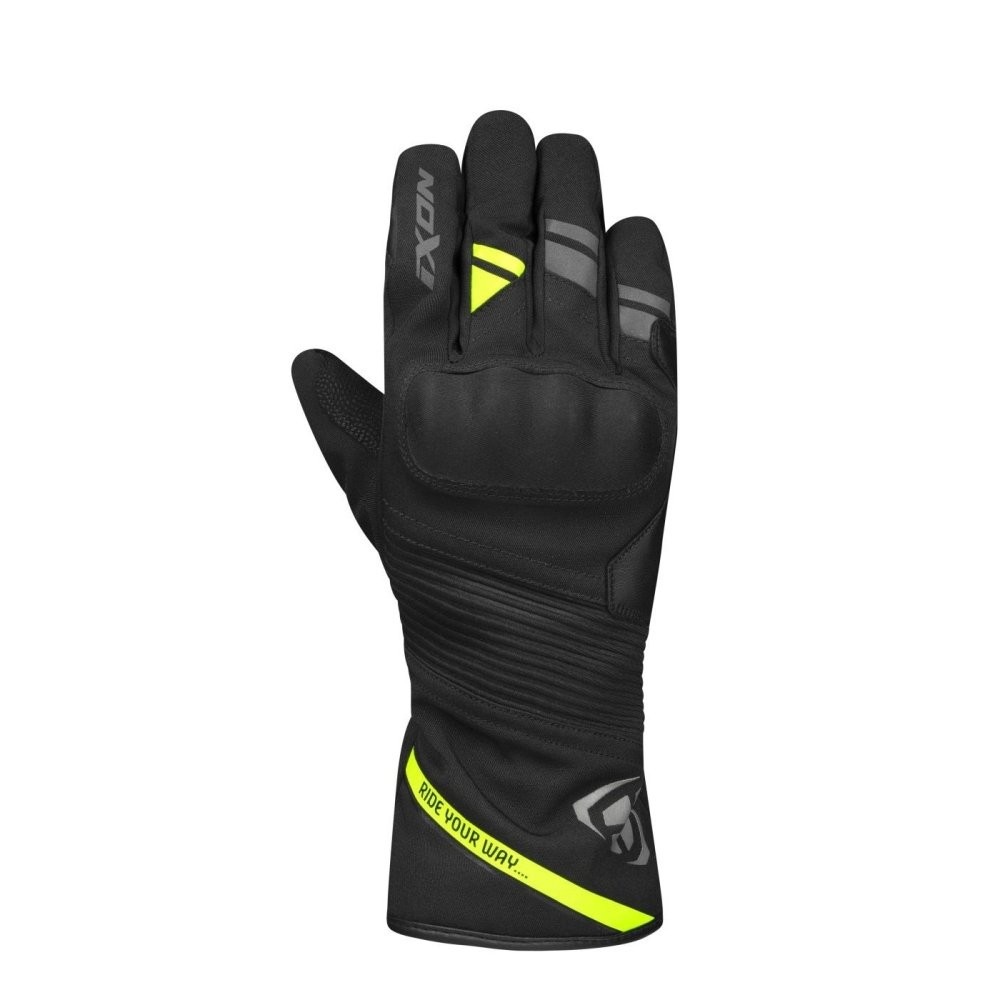 Guanti Ixon Pro Midgard uomo black grey bright yellow invernale lungo adventure gloves