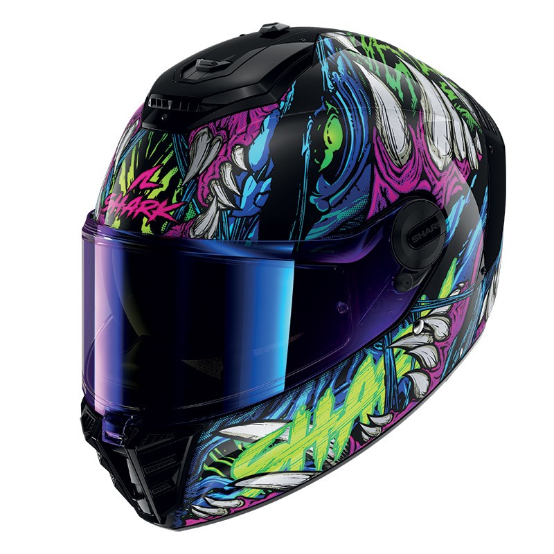 Casco integrale Shark Spartan RS Shaytan verde viola helmet casque
