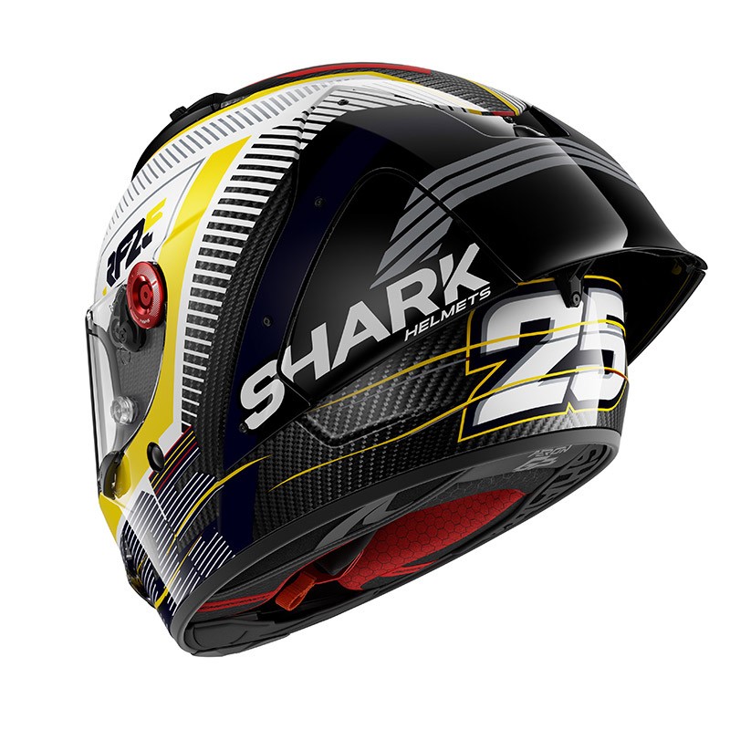 Casco integrale Shark AERON GT REPLICA Fernandez carbon white yellow helmet casque
