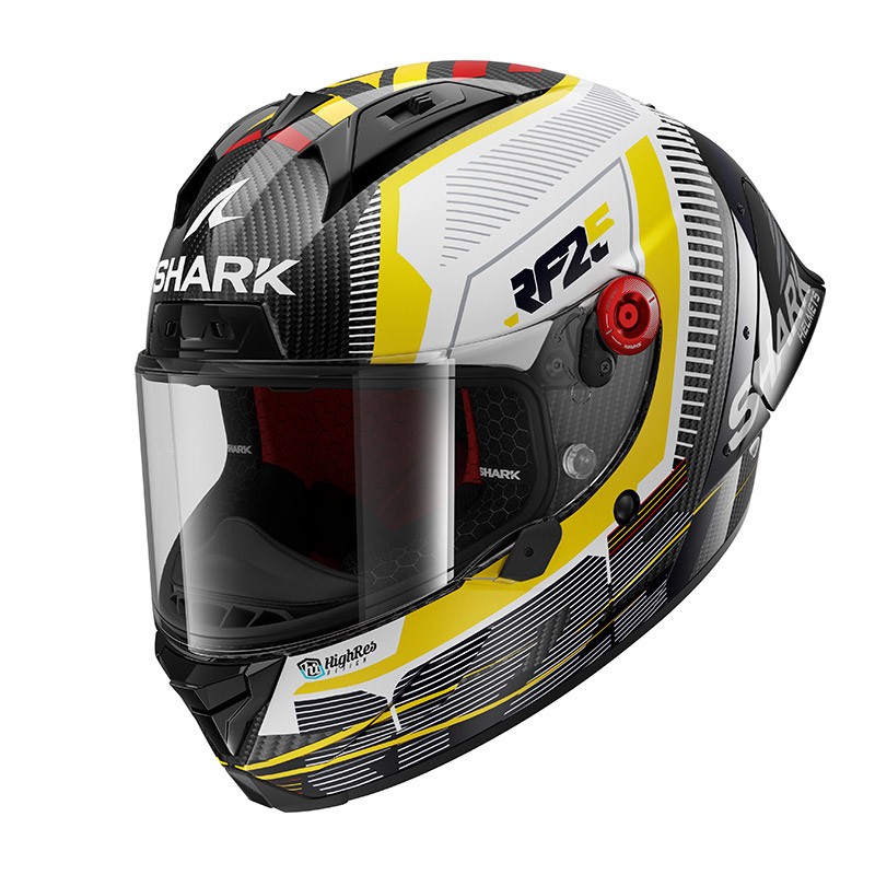 Casco integrale Shark AERON GT REPLICA Fernandez carbon white yellow helmet casque