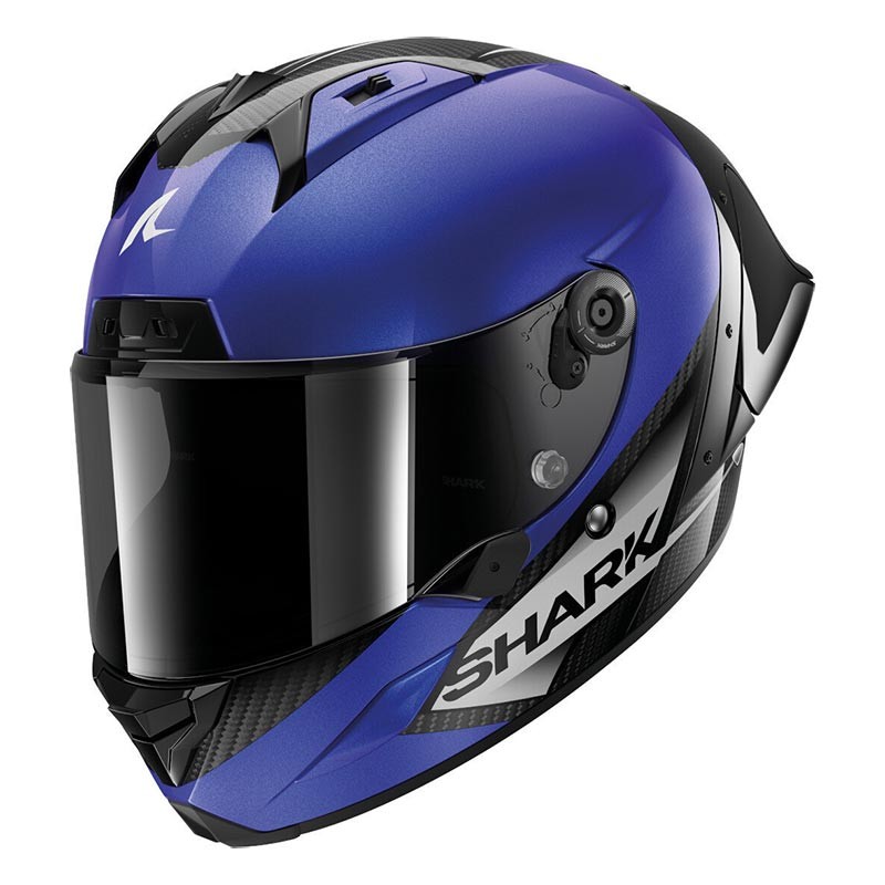Casco integrale Shark AERON GT Blank Sp carbonio blu helmet casque