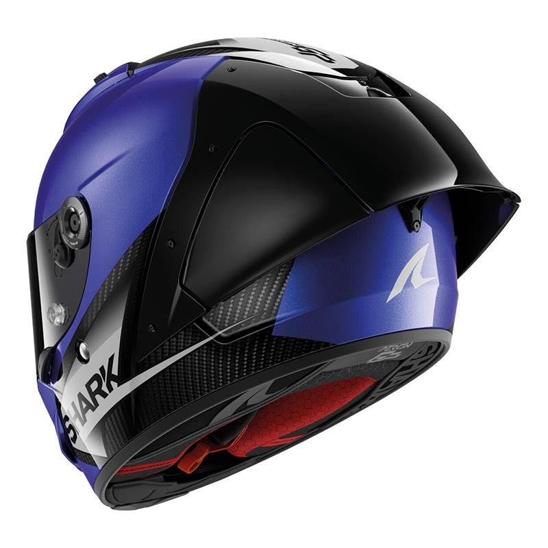 Casco integrale Shark AERON GT Blank Sp carbonio blu helmet casque