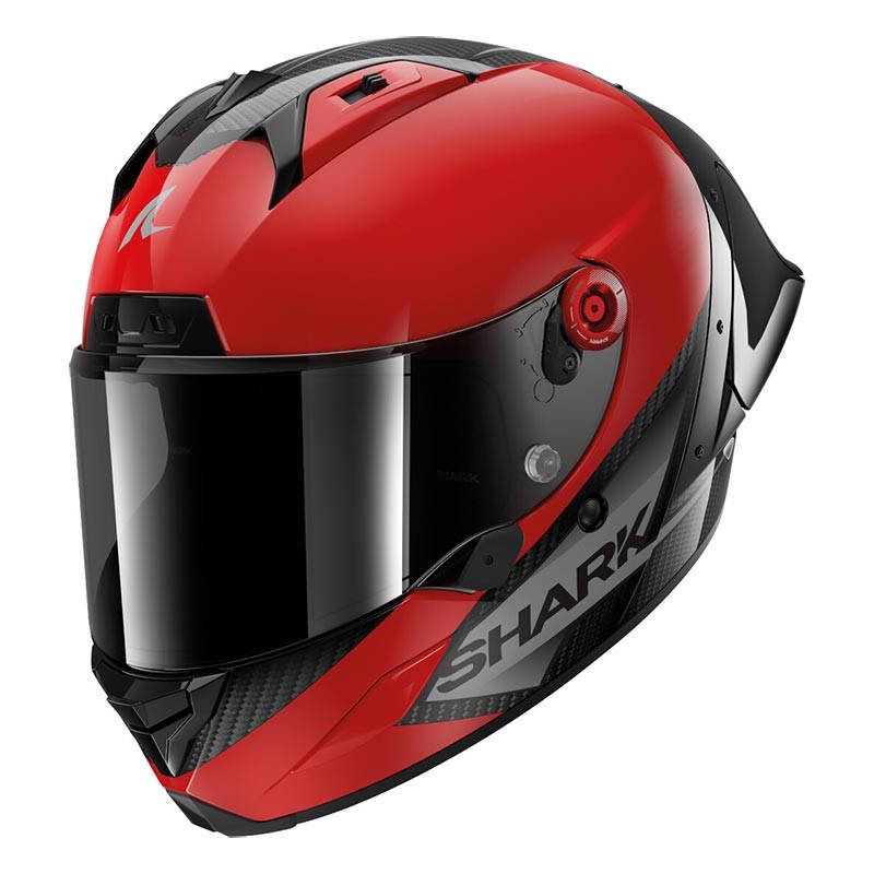 Casco integrale Shark AERON GT Blank Sp carbonio rosso helmet casque