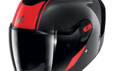 Casco jet Shark RS Jet CARBON SKIN Rosso DRD helmet