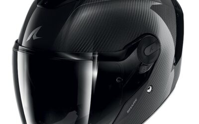 Casco jet Shark RS Jet CARBON SKIN nero glossy DKD helmet casque