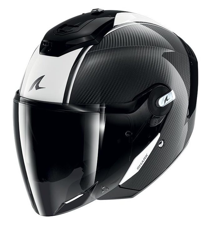 Casco jet Shark RS Jet CARBON SKIN Bianco DWK helmet casque