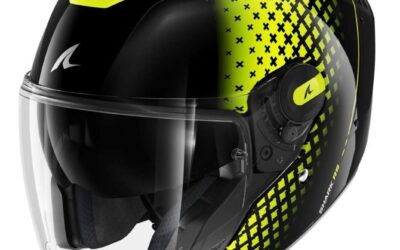 Casco jet Shark RS Jet Stride nero Giallo KYS helmet casque