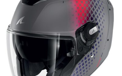 Casco jet Shark RS Jet Stride mat Grigio Viola Blu SVB helmet casque