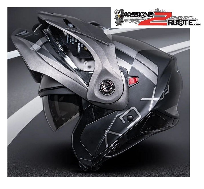 Casco Scorpion ADX-2 Galane Matt Black Silver helmet casque